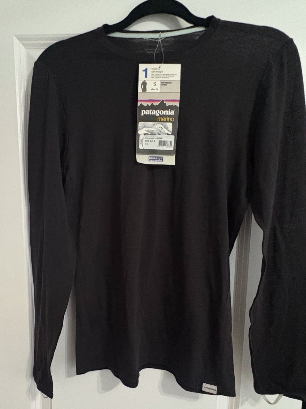 Patagonia Long-Sleeve Merino Crew - Black
